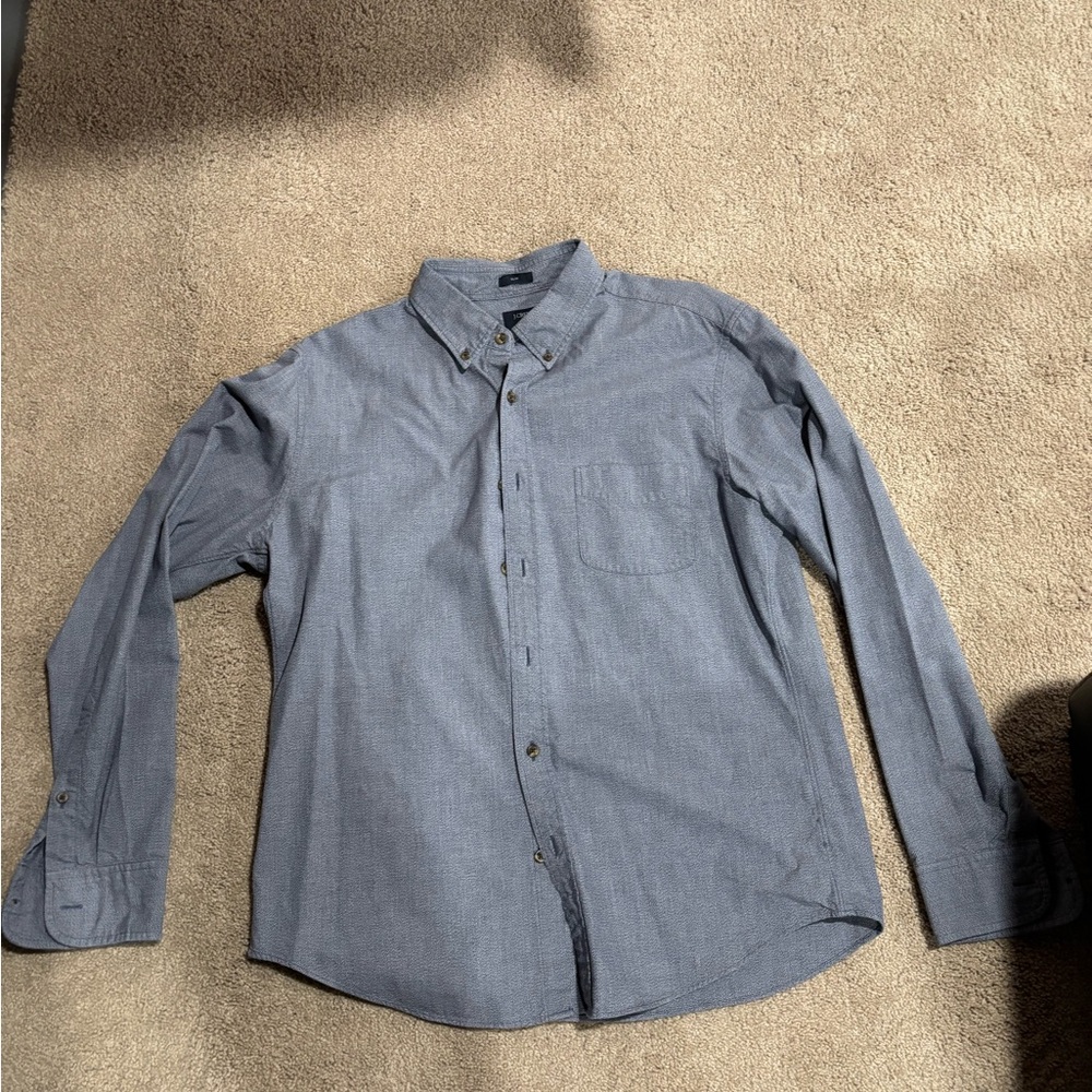 J. Crew Men’s Chambray Button-down Shirt Slim Large